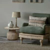 Abe Deconstructed Linen Armchair - Olive 2 Abe Deconstructed Linen Armchair - Olive -furniture Sales Store AC16 1