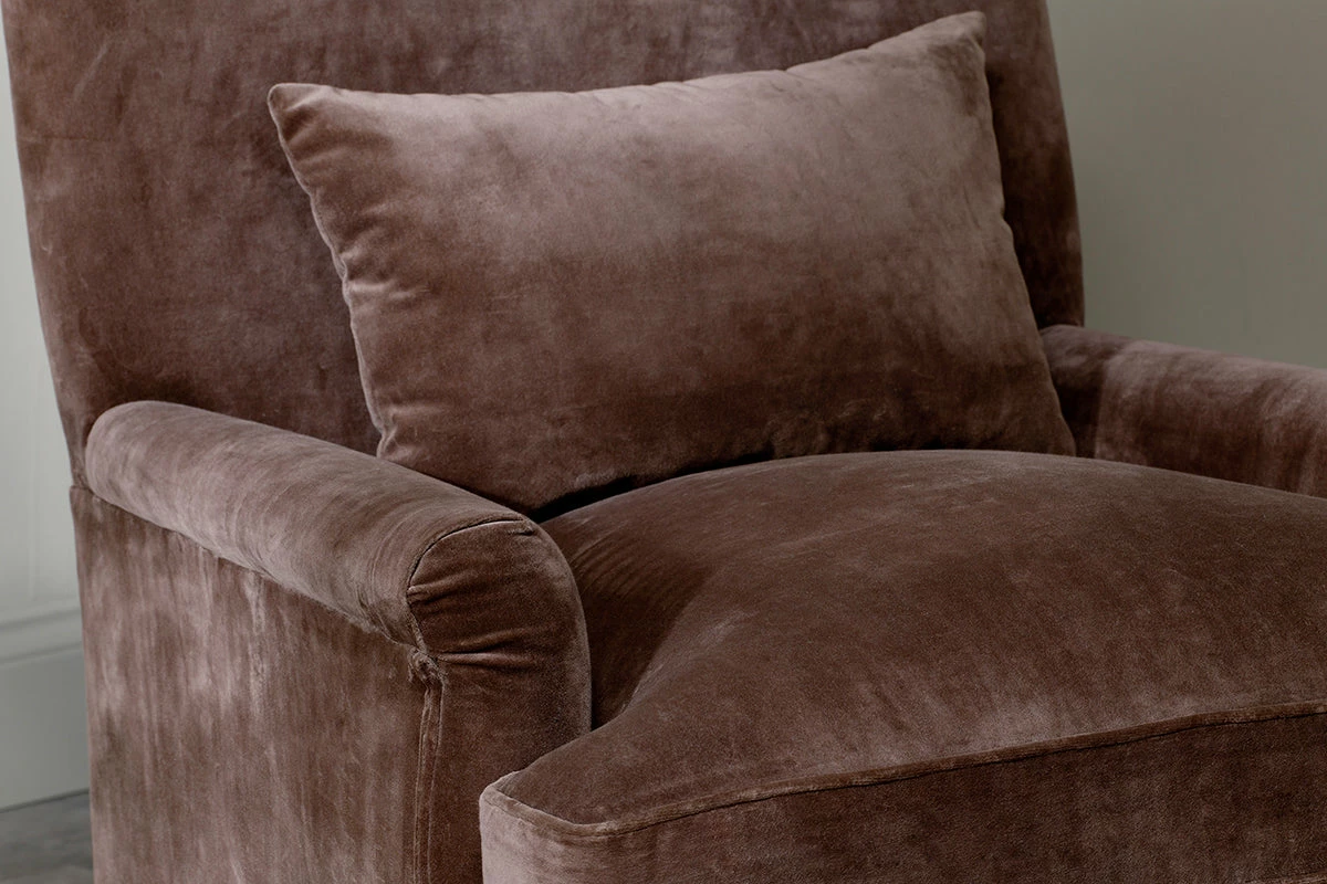 Nalla Velvet Armchair - Mocha 5 Nalla Velvet Armchair - Mocha - Image 3