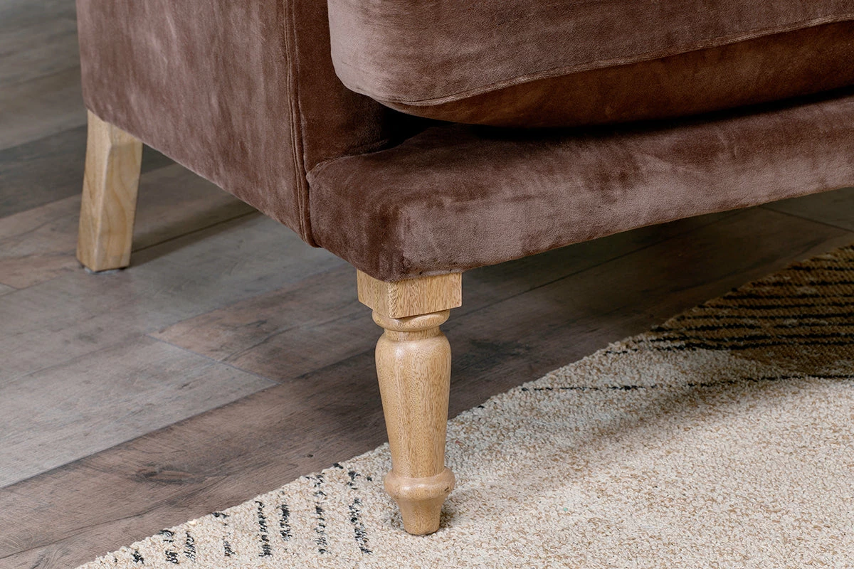 Nalla Velvet Armchair - Mocha 6 Nalla Velvet Armchair - Mocha - Image 4