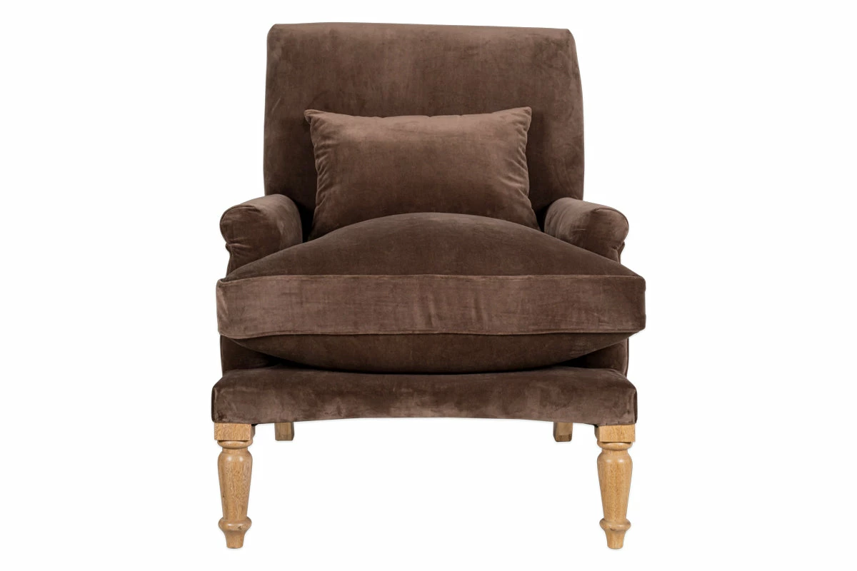 Nalla Velvet Armchair - Mocha 9 Nalla Velvet Armchair - Mocha - Image 7