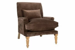 Nalla Velvet Armchair - Mocha 18 Nalla Velvet Armchair - Mocha -furniture Sales Store AC1702 WB