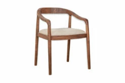 Anbu Acacia Upholstered Dining Chair - Washed Walnut 18 Anbu Acacia Upholstered Dining Chair - Washed Walnut -furniture Sales Store AC1802 WB
