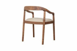 Anbu Acacia Upholstered Dining Chair - Washed Walnut 19 Anbu Acacia Upholstered Dining Chair - Washed Walnut -furniture Sales Store AC1803 WB
