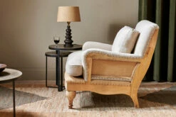 Abe Deconstructed Linen Armchair - Stone -furniture Sales Store AC68 5