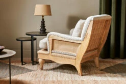 Abe Deconstructed Linen Armchair - Stone -furniture Sales Store AC68 6