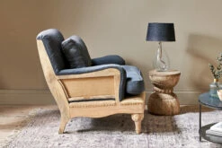 Abe Deconstructed Linen Armchair - Charcoal 16 Abe Deconstructed Linen Armchair - Charcoal -furniture Sales Store AC69 6