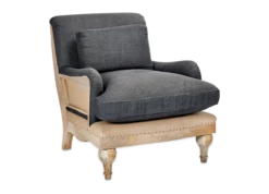 Abe Deconstructed Linen Armchair - Charcoal 18 Abe Deconstructed Linen Armchair - Charcoal -furniture Sales Store AC6901 WB