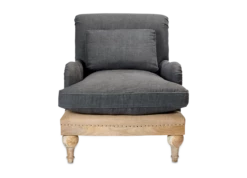 Abe Deconstructed Linen Armchair - Charcoal 19 Abe Deconstructed Linen Armchair - Charcoal -furniture Sales Store AC6902 WB