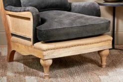 Abe Deconstructed Velvet Armchair - Moss -furniture Sales Store AC79 3