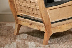 Abe Deconstructed Velvet Armchair - Moss -furniture Sales Store AC79 4