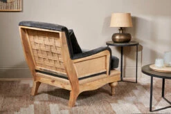 Abe Deconstructed Velvet Armchair - Moss -furniture Sales Store AC79 6