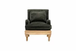 Abe Deconstructed Velvet Armchair - Moss -furniture Sales Store AC7901 WB