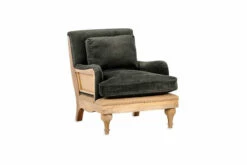 Abe Deconstructed Velvet Armchair - Moss -furniture Sales Store AC7902 WB