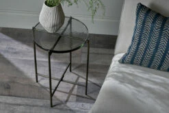 Aluva Glass Side Table - Clear & Antique Brass 11 Aluva Glass Side Table - Clear & Antique Brass -furniture Sales Store AT14 4