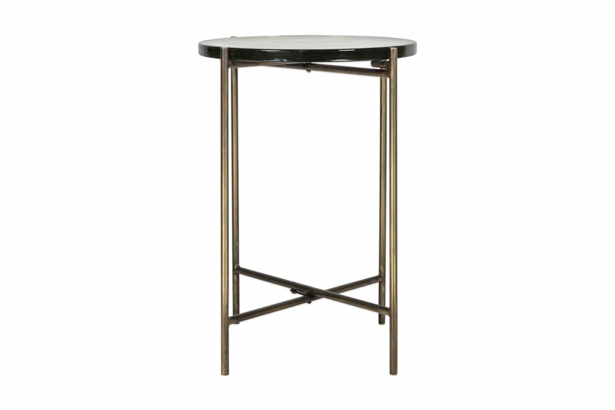 Aluva Glass Side Table - Clear & Antique Brass 7 Aluva Glass Side Table - Clear & Antique Brass - Image 5