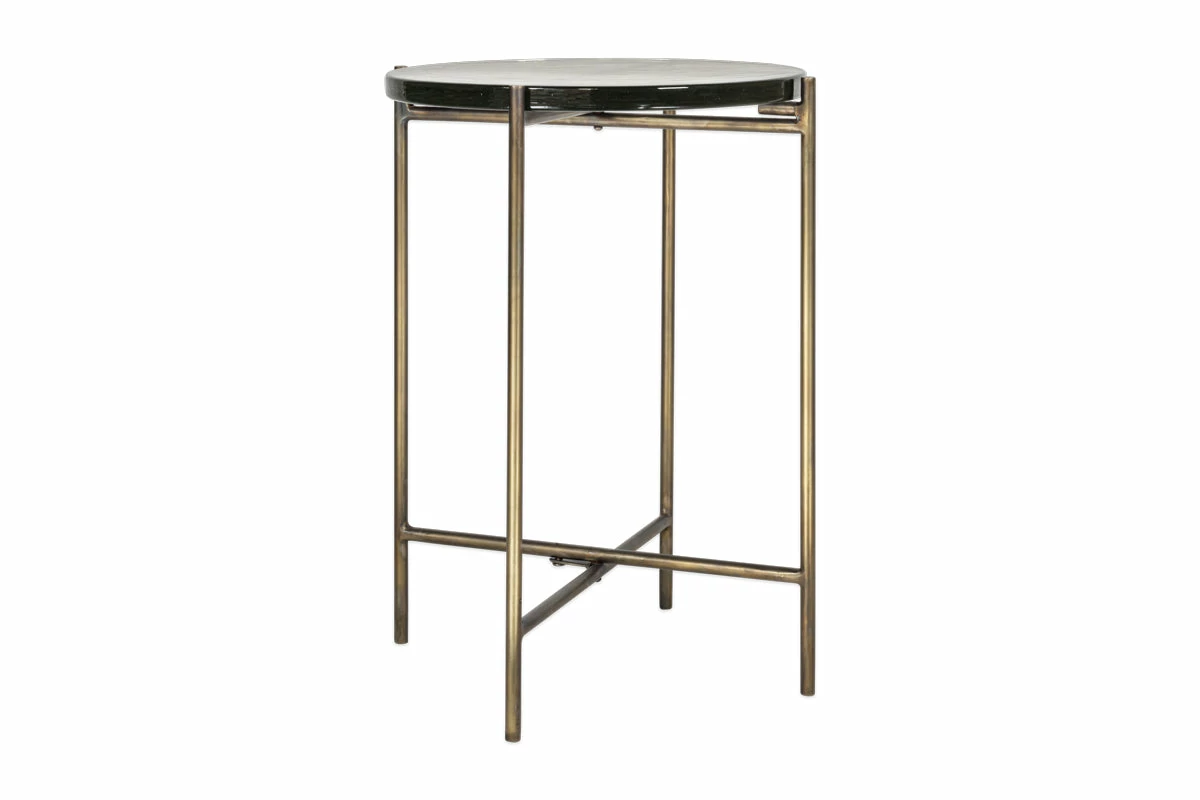 Aluva Glass Side Table - Clear & Antique Brass 8 Aluva Glass Side Table - Clear & Antique Brass - Image 6