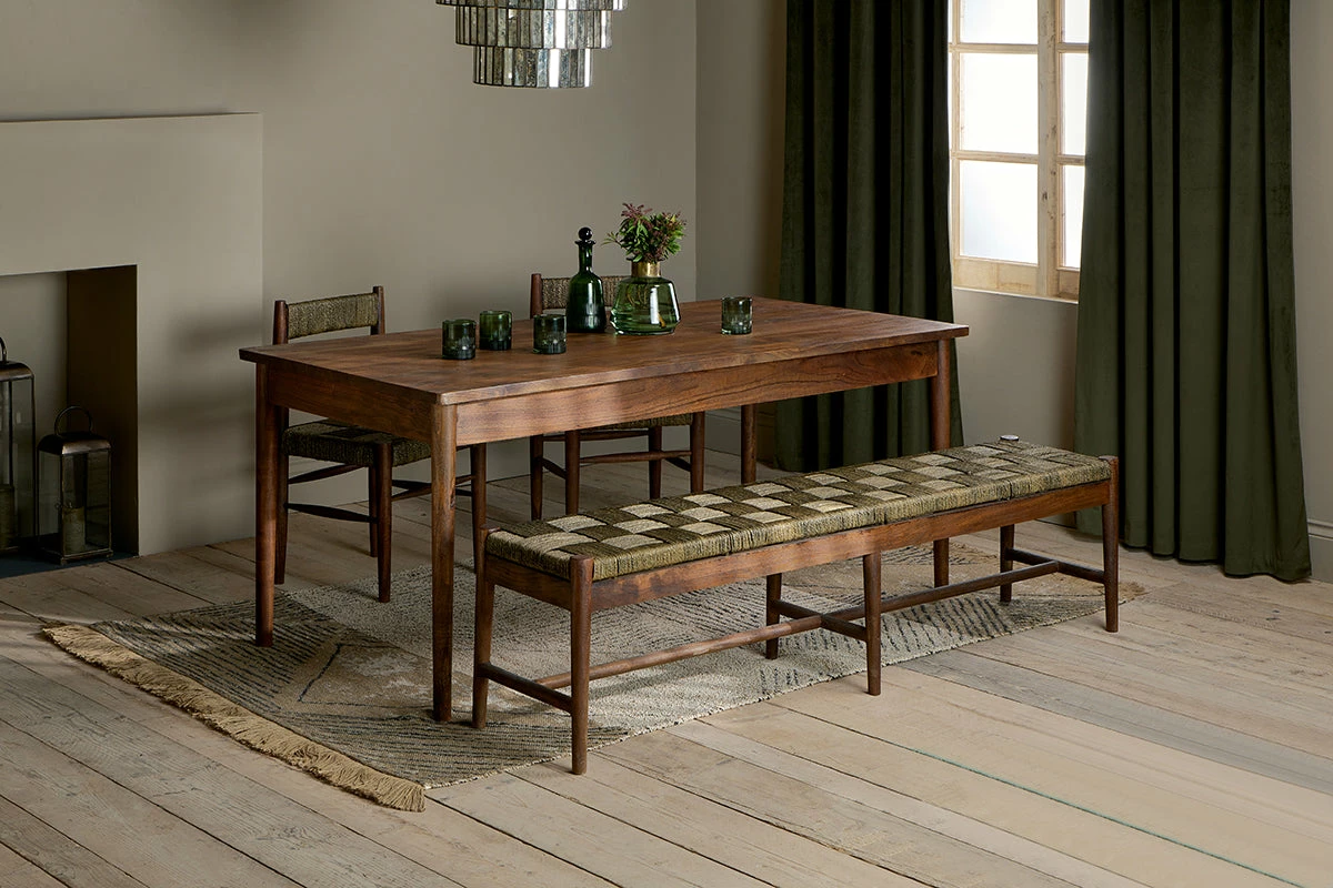 Anbu Acacia Dining Table - Washed Walnut - Small 4 Anbu Acacia Dining Table - Washed Walnut - Small - Image 2