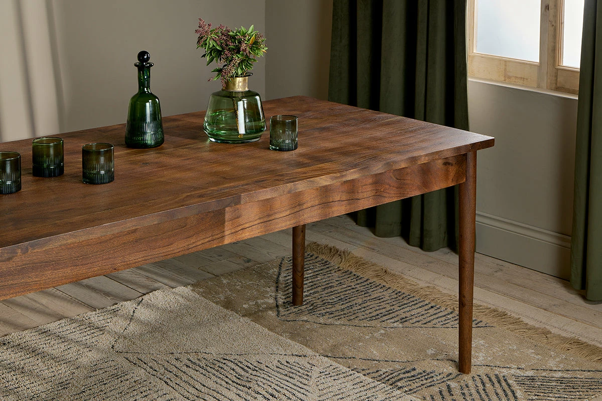 Anbu Acacia Dining Table - Washed Walnut - Small 5 Anbu Acacia Dining Table - Washed Walnut - Small - Image 3
