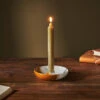 Candra Ceramic Candle Holder - Off White & Terracotta 1 Candra Ceramic Candle Holder - Off White & Terracotta -furniture Sales Store CH01 1