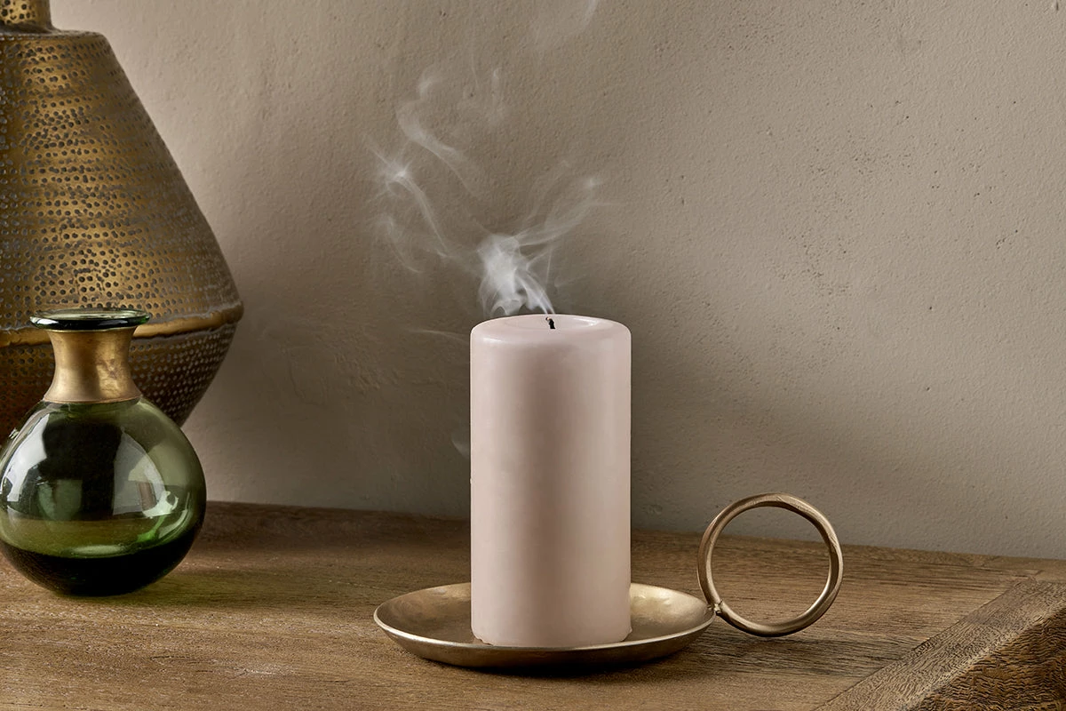 Dimali Metal Candle Holder With Handle - Antique Brass 4 Dimali Metal Candle Holder With Handle - Antique Brass - Image 2