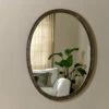 Drishti Oval Iron Mirror - Antique Black - Large -furniture Sales Store DM14 1