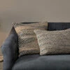 Faiyaz Jute & Cotton Cushion Cover - Natural & Dark Blue -furniture Sales Store FC09 1