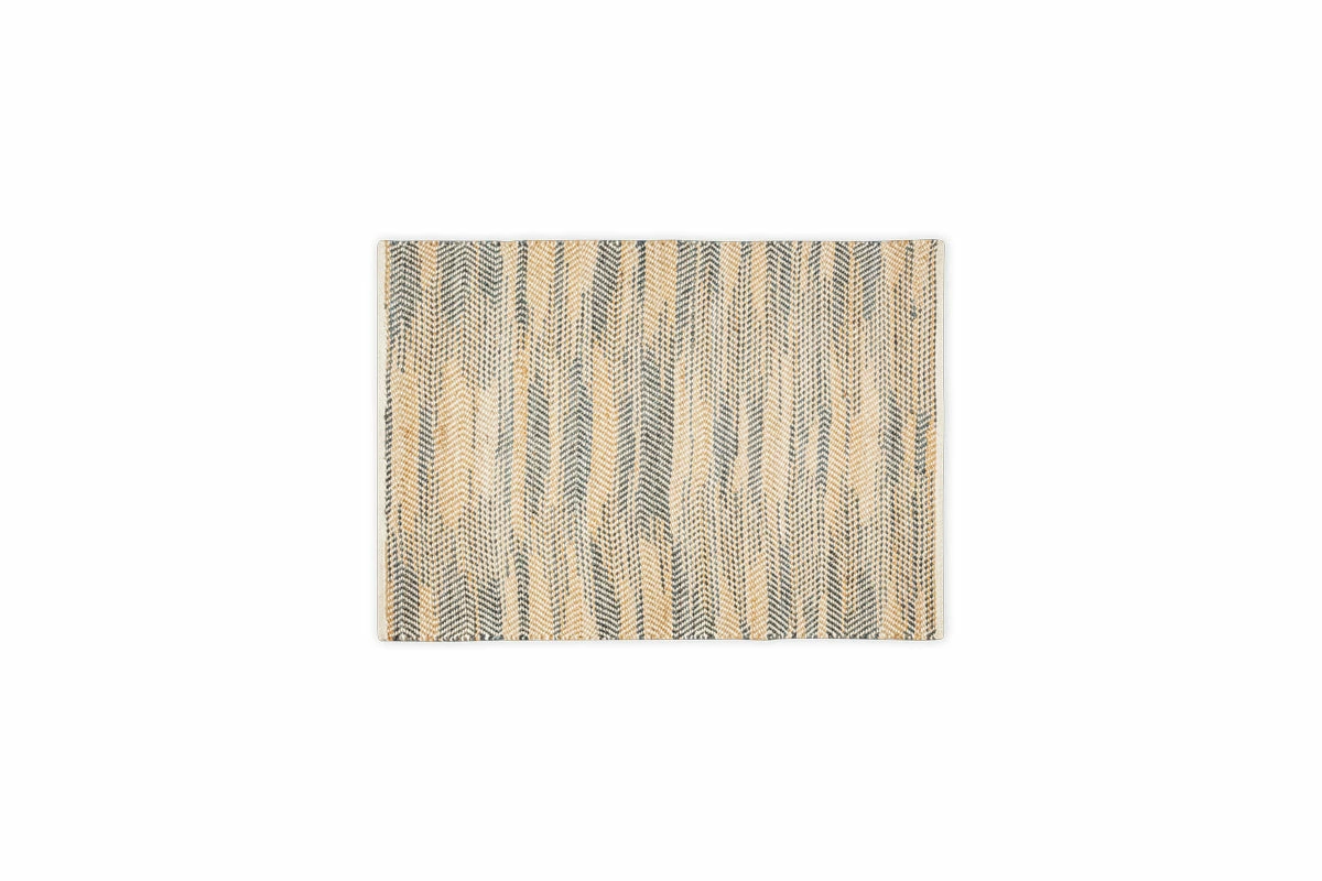 Faiyaz Jute Rug - Natural & Dark Blue 12 Faiyaz Jute Rug - Natural & Dark Blue - Image 10