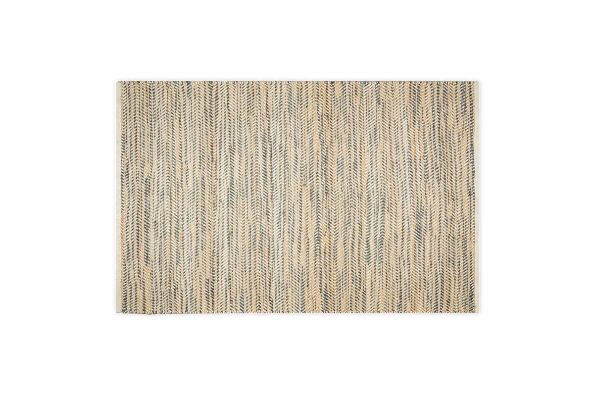 Faiyaz Jute Rug - Natural & Dark Blue 11 Faiyaz Jute Rug - Natural & Dark Blue - Image 9