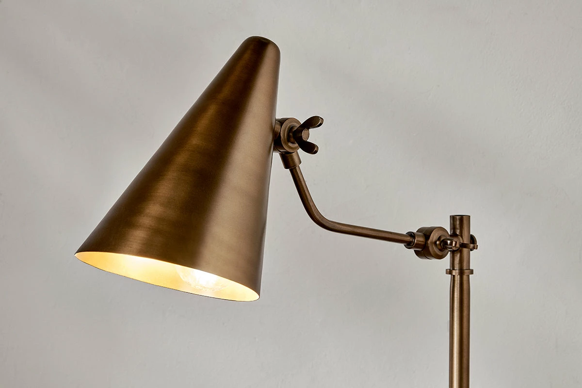Idhant Task Table Lamp - Antique Brass 6 Idhant Task Table Lamp - Antique Brass - Image 4