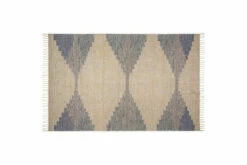 Juanita Recycled Wool & Cotton Rug - Natural & Dark Blue 16 Juanita Recycled Wool & Cotton Rug - Natural & Dark Blue -furniture Sales Store JR0102 WB