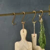Laila Iron S-Hooks - Brass - (Set Of 4) -furniture Sales Store LH30 1