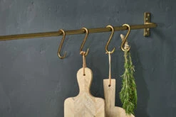 Laila Iron S-Hooks - Brass - (Set Of 4)