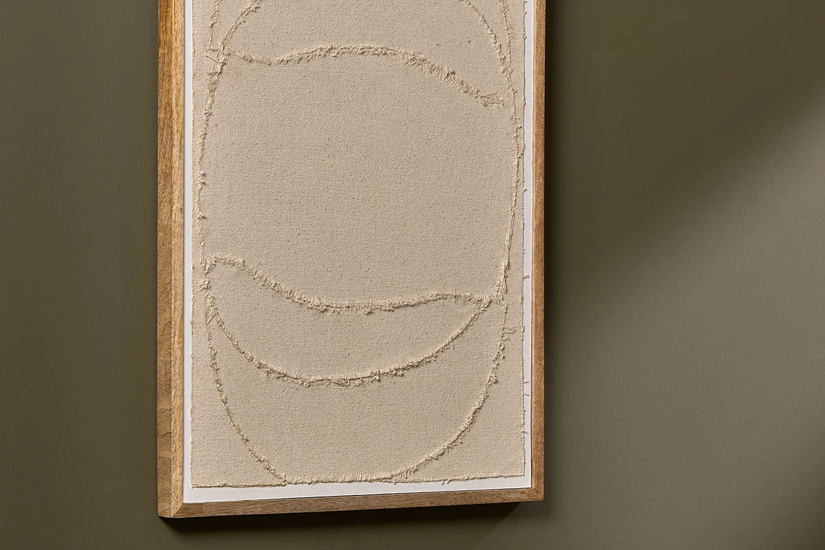 Larisa Cotton & Mango Wood Wall Art - Natural 4 Larisa Cotton & Mango Wood Wall Art - Natural - Image 2