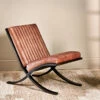 Narwana Ribbed Leather Lounger -furniture Sales Store NC11 1