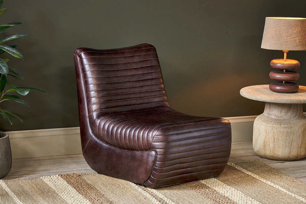 Navya Ribbed Leather Chair 3 Navya Ribbed Leather Chair