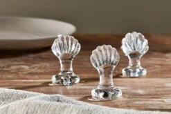 Nela Shell Placename Holders - Clear (Set Of 4) -furniture Sales Store NH02 3