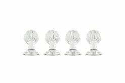 Nela Shell Placename Holders - Clear (Set Of 4) -furniture Sales Store NH0201 WB