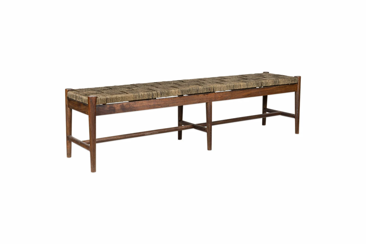 Raunak Acacia Woven Bench - Washed Walnut - Large 7 Raunak Acacia Woven Bench - Washed Walnut - Large - Image 5