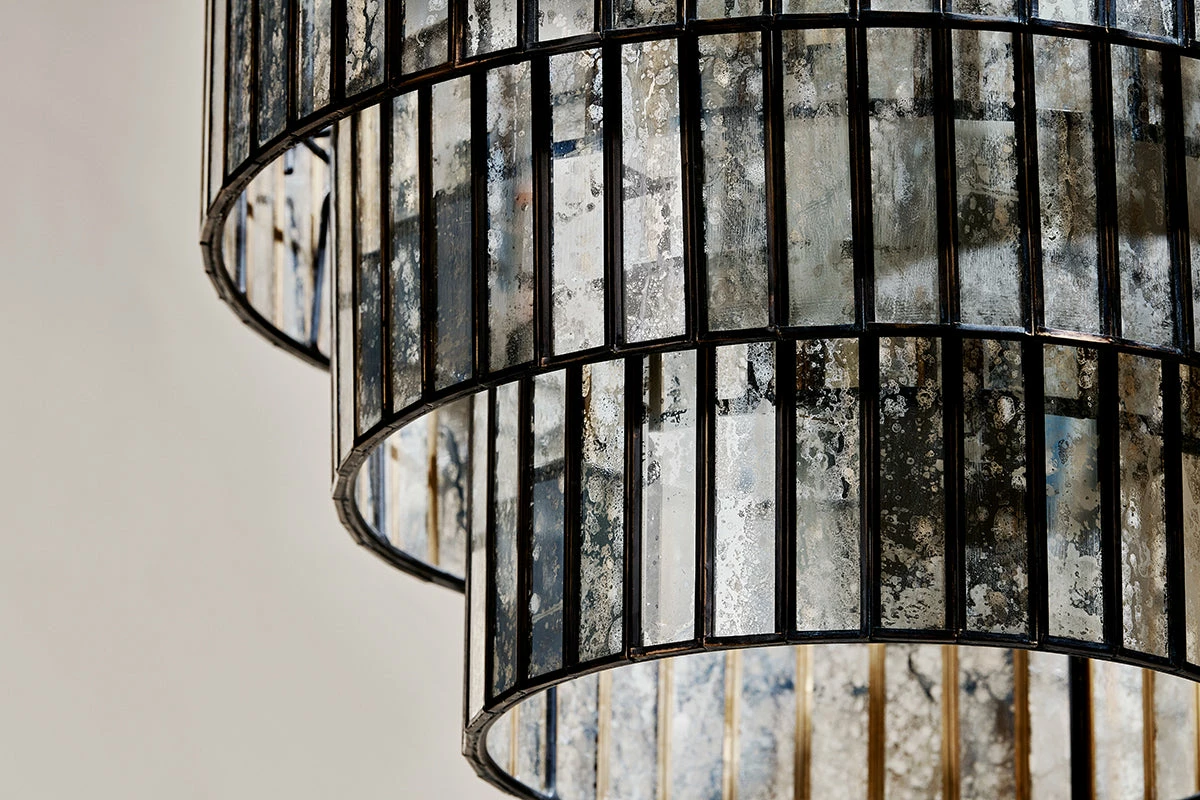 Shanaya Mottled Glass Chandelier - Antique Bronze 7 Shanaya Mottled Glass Chandelier - Antique Bronze - Image 5