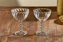 Santosa Champagne Glass - Clear (Set Of 2) -furniture Sales Store SG13 4