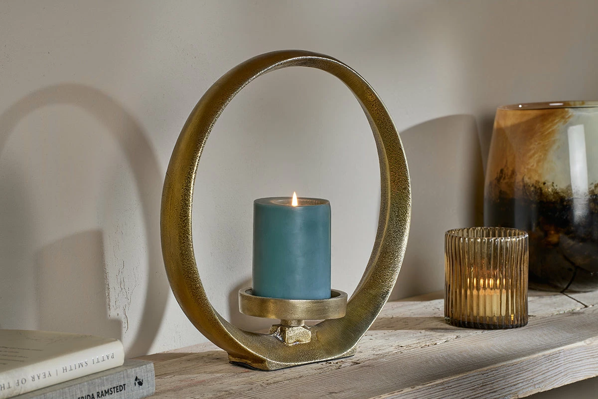 Saili Statement Candle Holder - Antique Brass 3 Saili Statement Candle Holder - Antique Brass
