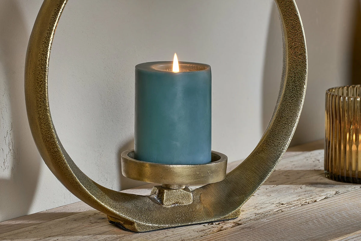 Saili Statement Candle Holder - Antique Brass 4 Saili Statement Candle Holder - Antique Brass - Image 2