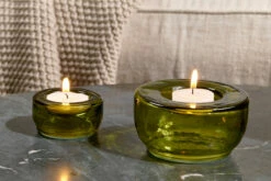 Sakha Recycled Glass Tealight Holder - Green (Set Of 2) 8 Sakha Recycled Glass Tealight Holder - Green (Set Of 2) -furniture Sales Store SH06 3