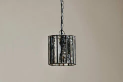 Shanaya Mottled Glass Pendant Light - Antique Bronze -furniture Sales Store SL12 2