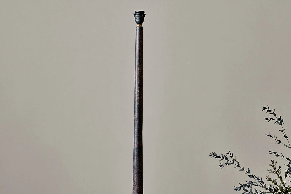 Sahar Mango Wood Floor Lamp - Dark Stain 5 Sahar Mango Wood Floor Lamp - Dark Stain - Image 3