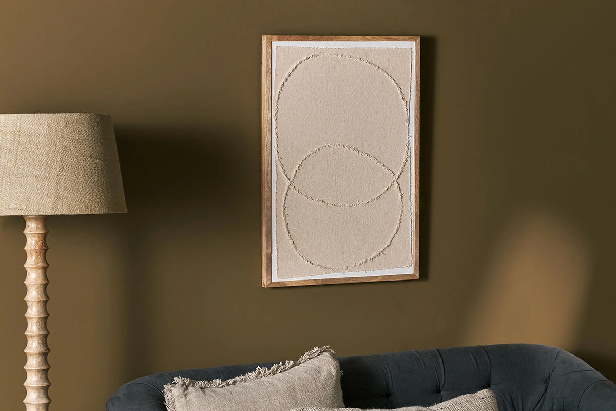 Suheed Cotton & Mango Wood Wall Art - Natural 3 Suheed Cotton & Mango Wood Wall Art - Natural