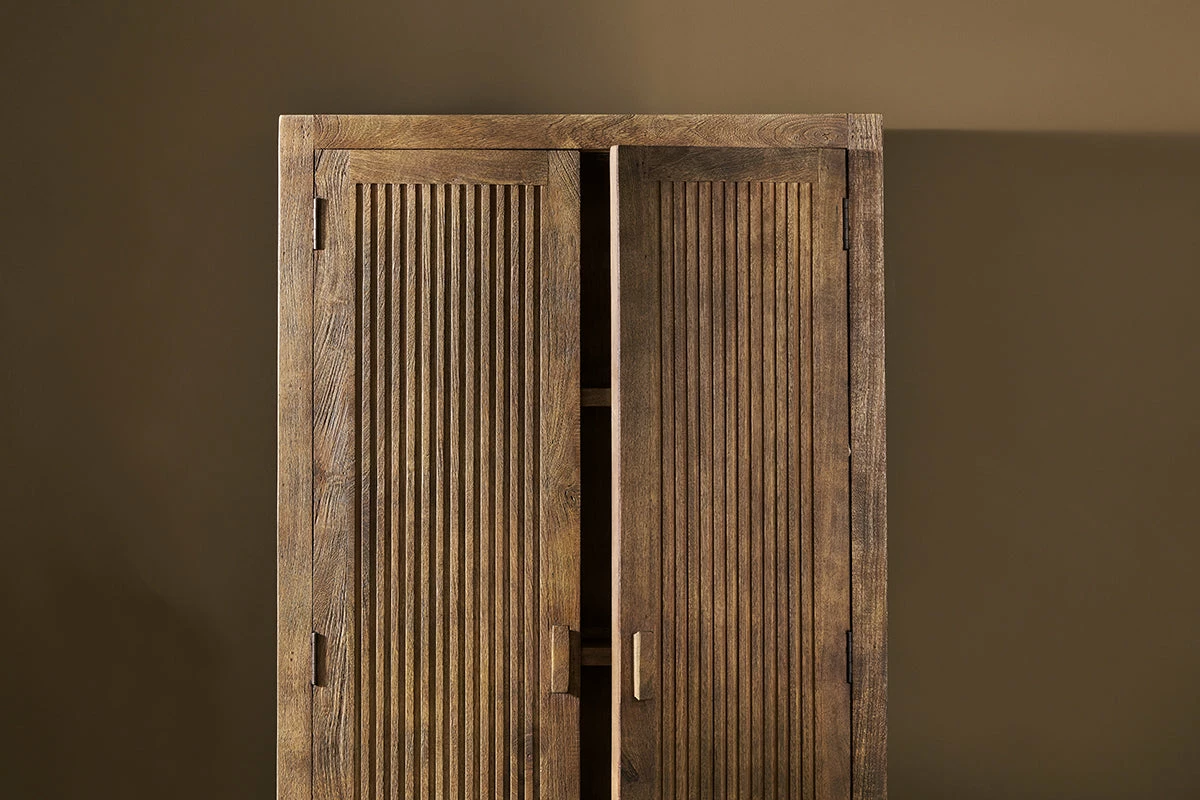 Yasha Reeded Mango Wood Cabinet 5 Yasha Reeded Mango Wood Cabinet - Image 3