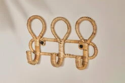 Abiyan Bamboo And Iron Triple Hook - Natural - One Size