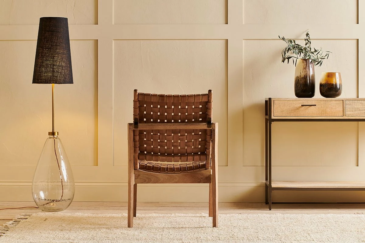 Adembi Woven Leather Armchair 5 Adembi Woven Leather Armchair - Image 3