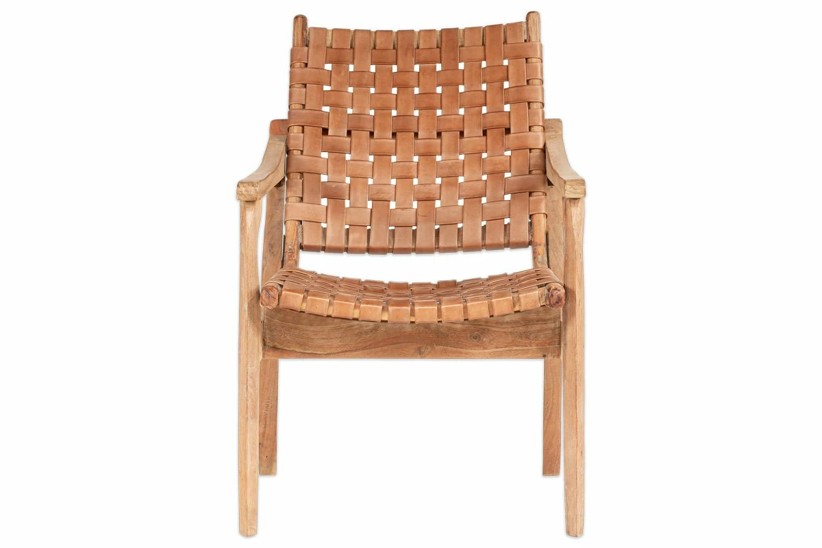 Adembi Woven Leather Armchair 10 Adembi Woven Leather Armchair - Image 8